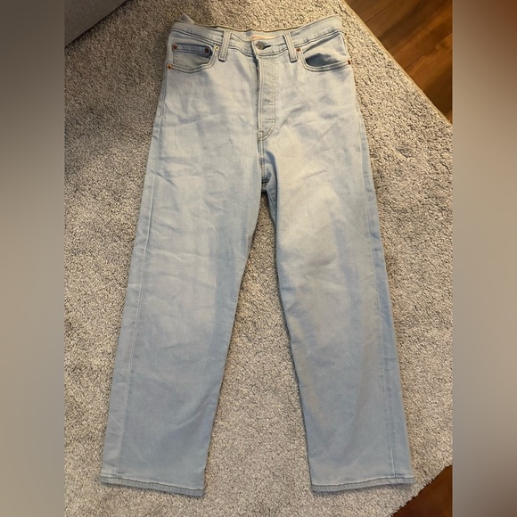 Levi’s Denim Jeans - Women’s Ribcage Straight Ankle Jeans - Size 29 - Light Blue - Picture 5 of 13